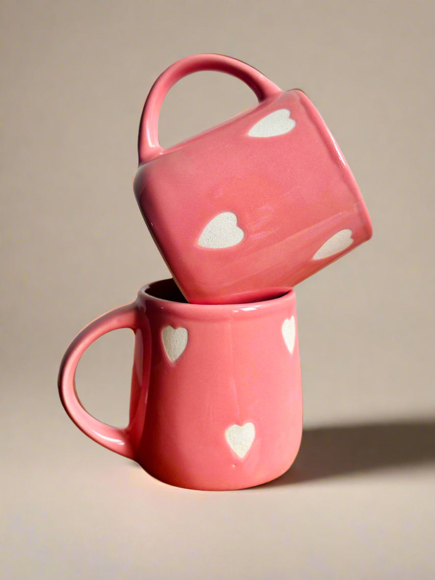 Pinky Heart Ceramic Mug