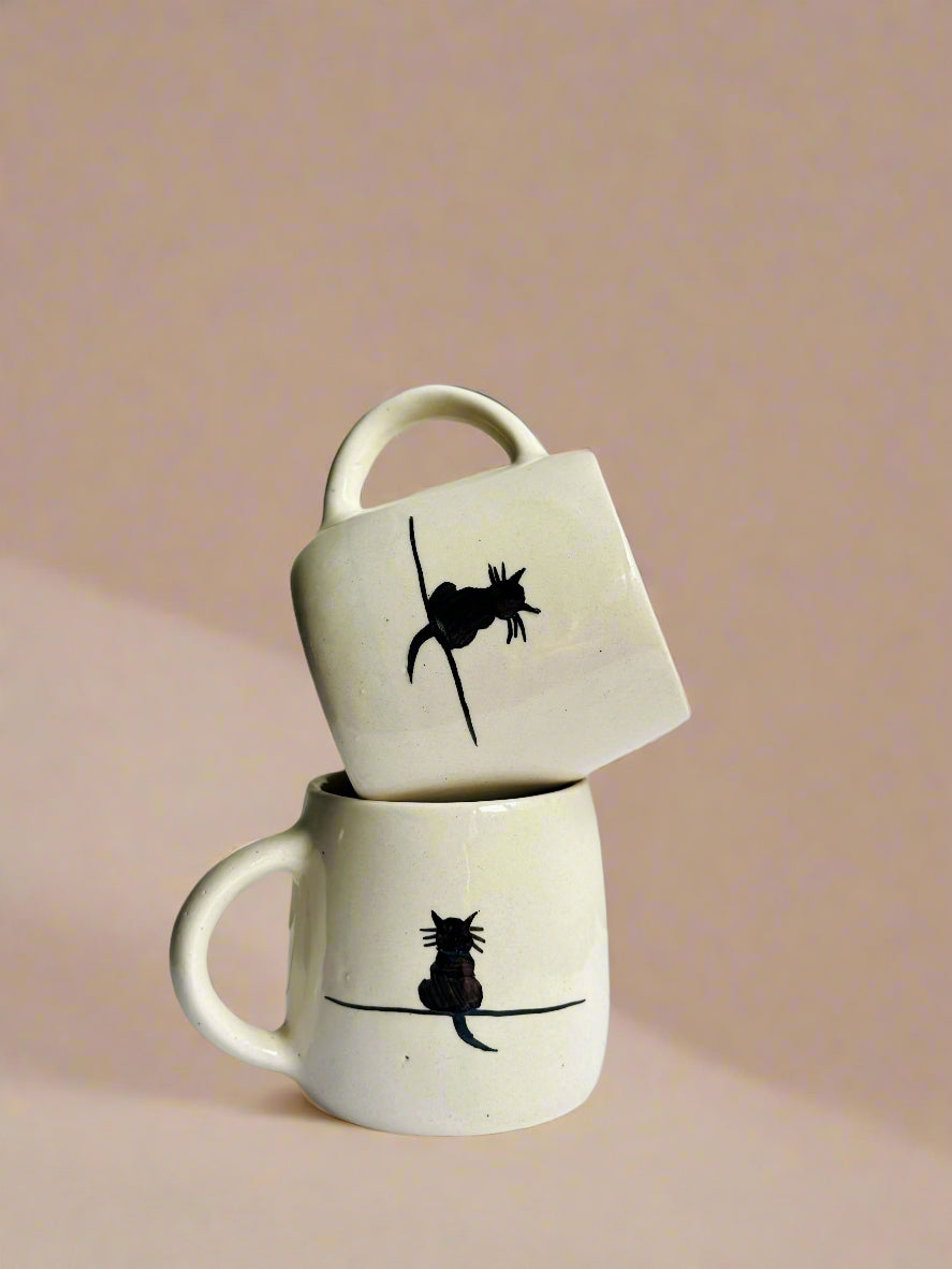 Black Cat Ceramic Mug (250ml)