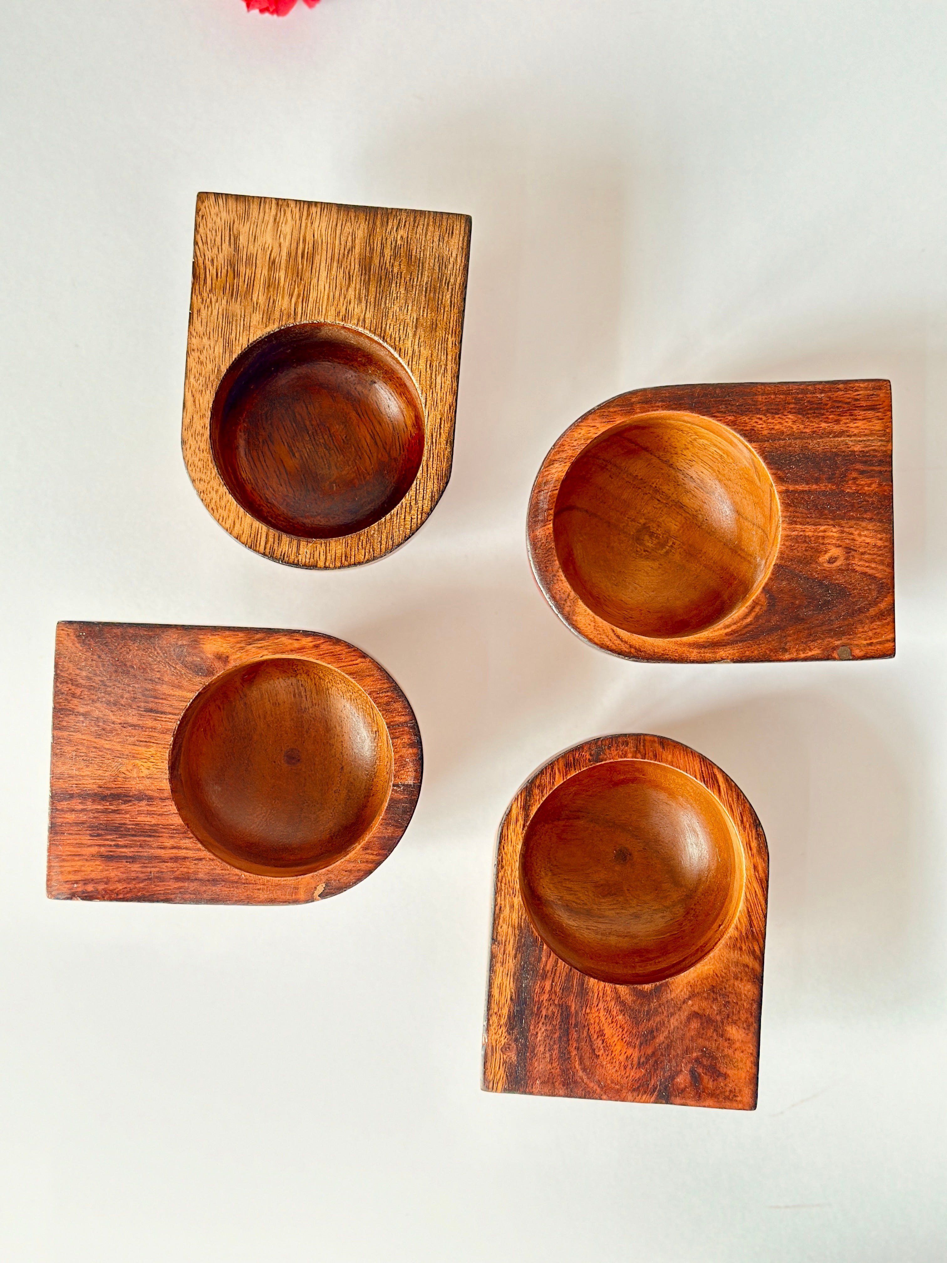 Wooden Dip Bowls Set of 4 - Sheesham