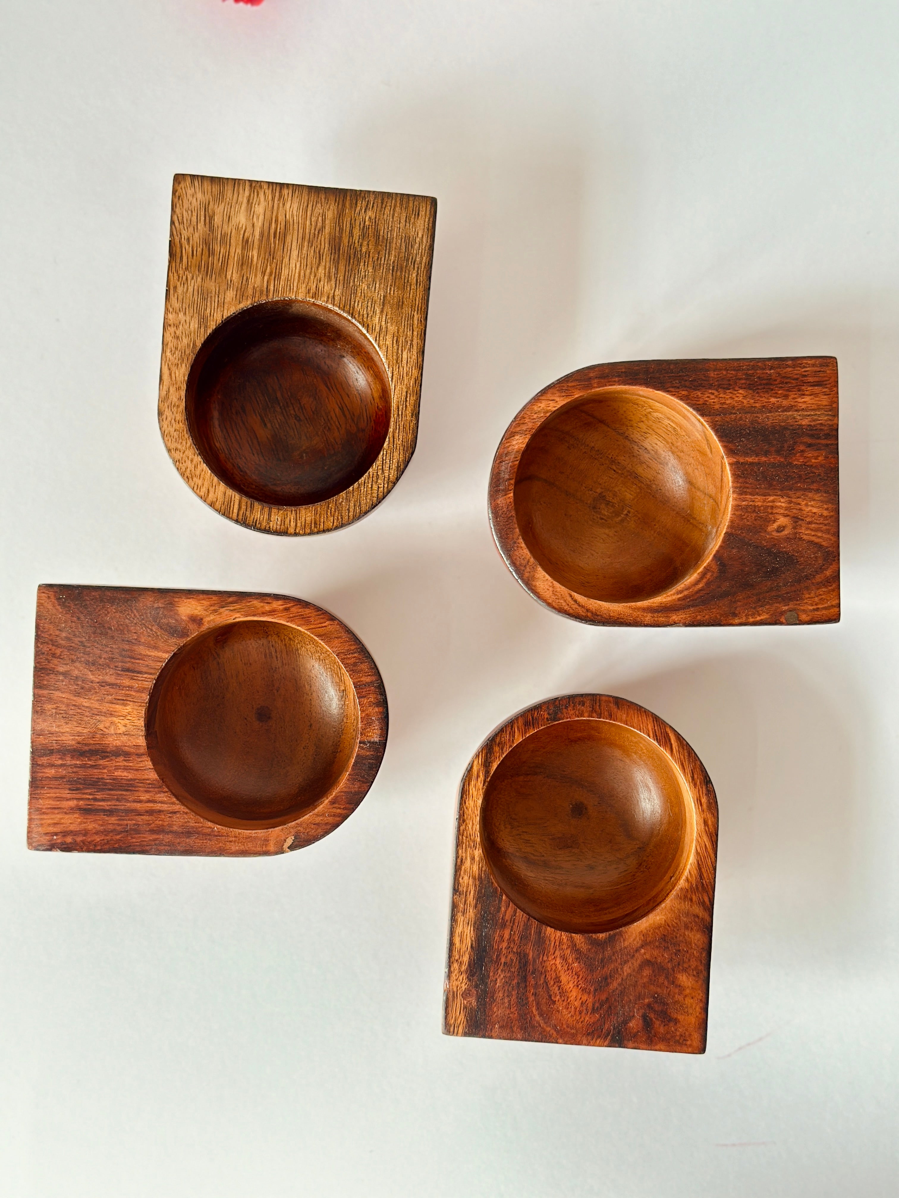 Wooden Dip Bowls Set of 4 - Sheesham