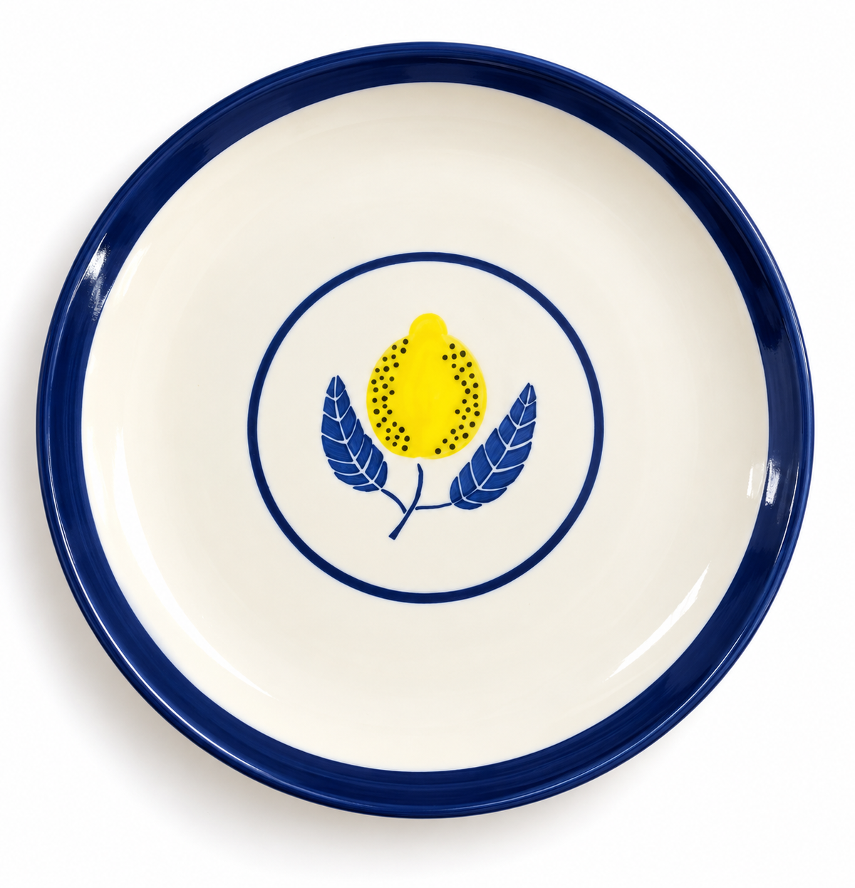 Lemon Leafy Ceramic Dinner Plate (10.5 inches)