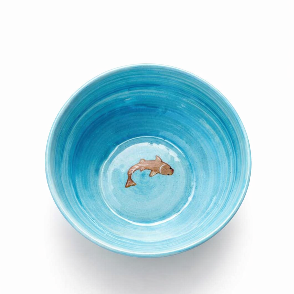 Koi Mulaqaat handpainted ceramic mug featuring beautiful fish artwork