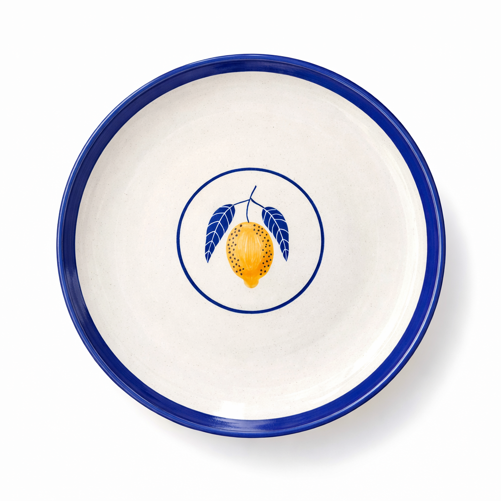Lemon Leafy Ceramic Dinner Plate (10.5 inches)