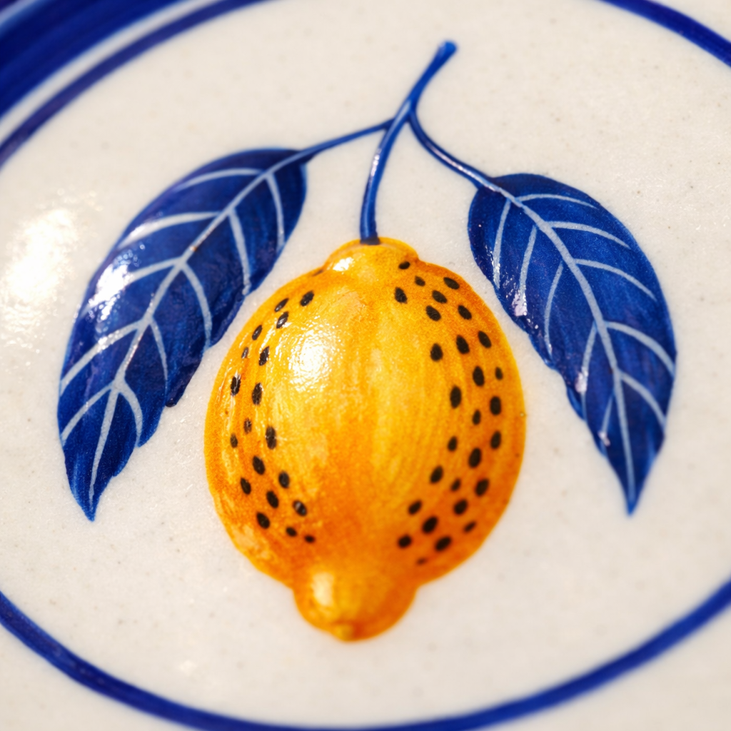 Lemon Leafy Ceramic Dinner Plate (10.5 inches)