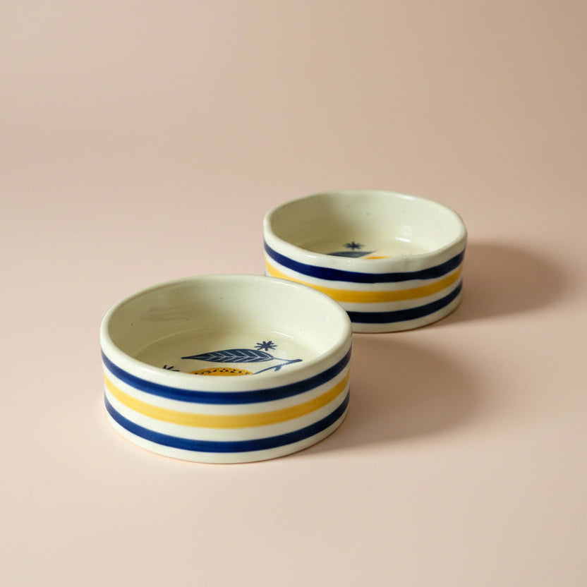 Lemon Leafy Cereal Bowl Set of 2