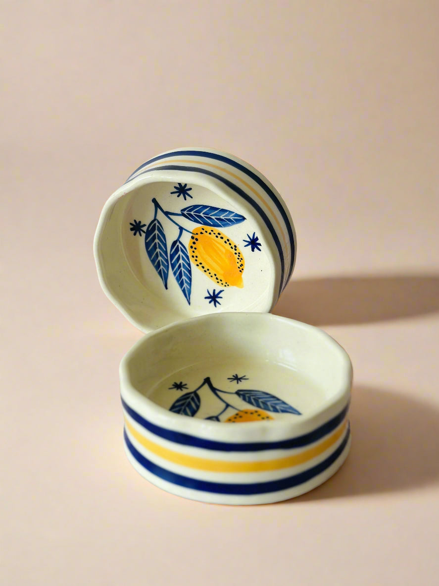 Lemon Leafy Cereal Bowl Set of 2