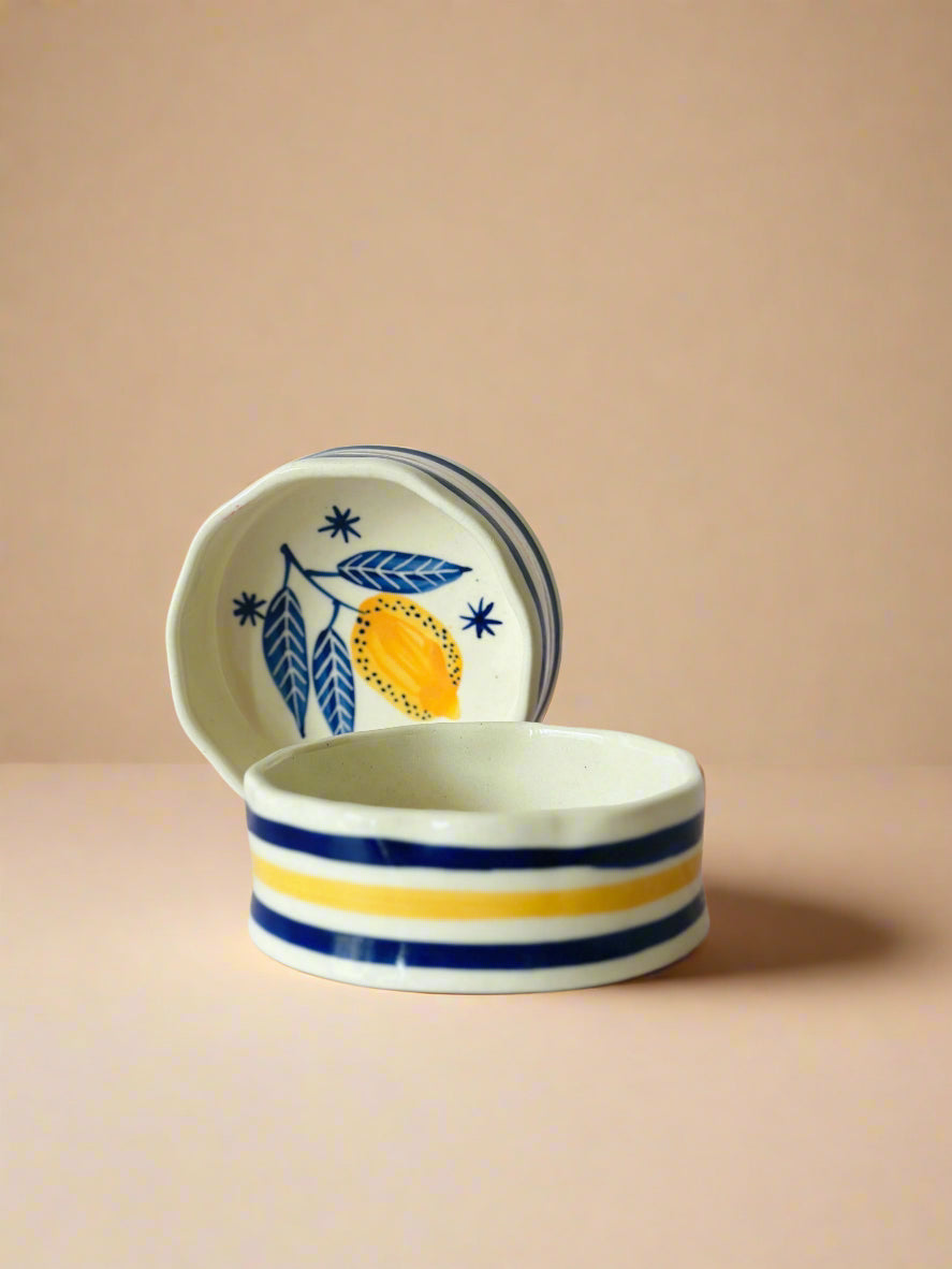 Lemon Leafy Cereal Bowl Set of 2