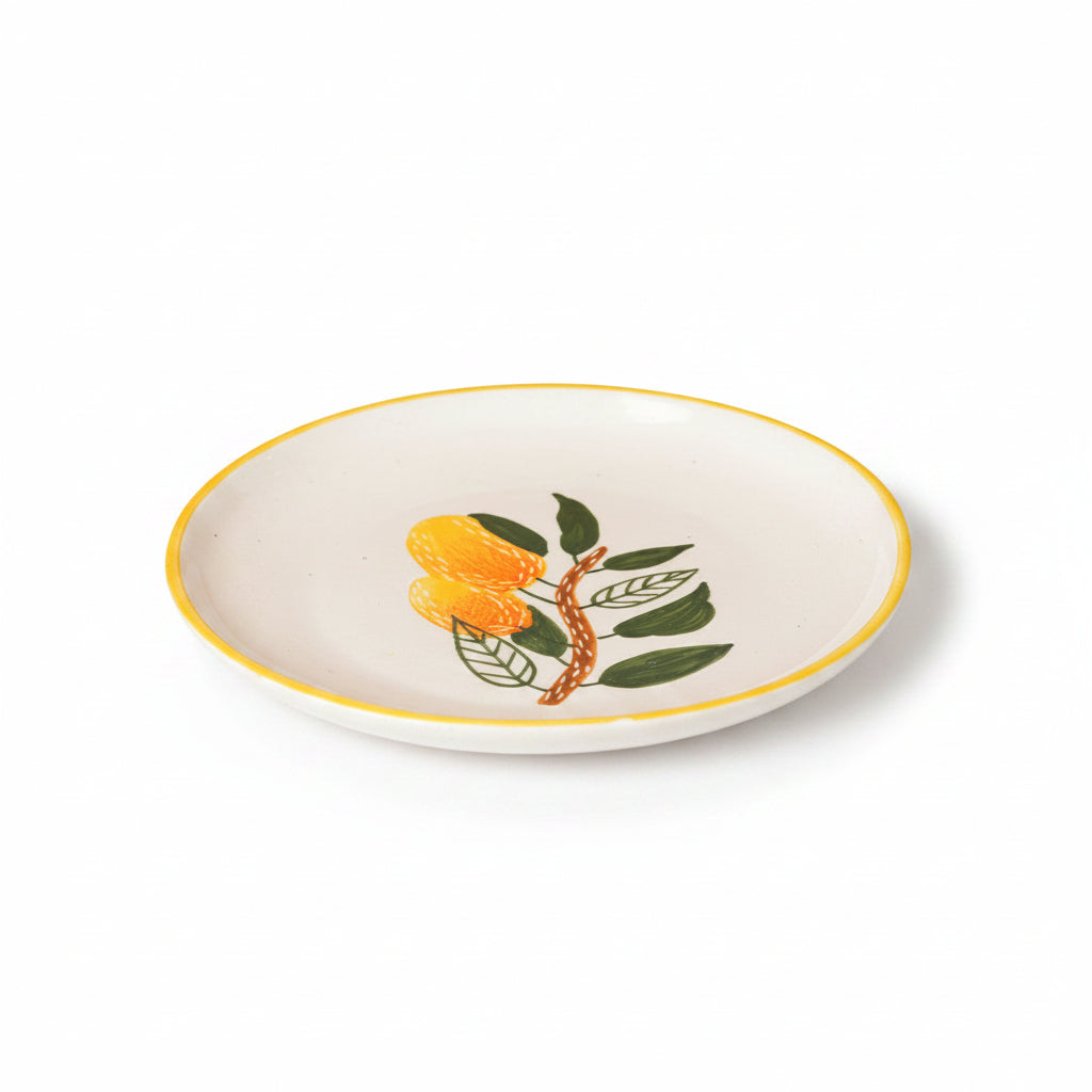 Olive Marigold Orange Mango Plates Combo - Buy 3 Get 1 Free
