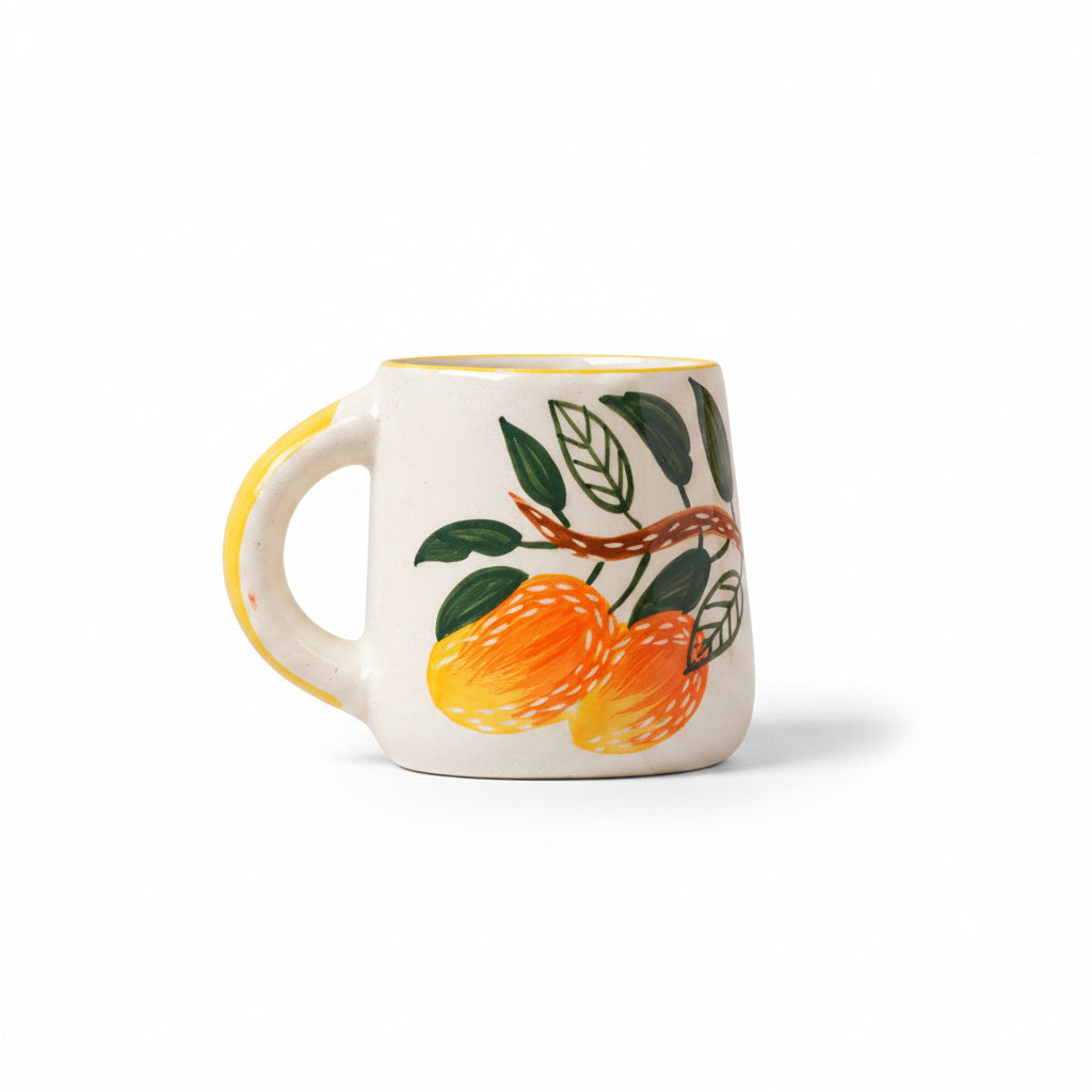 Olive Marigold Orange Mango Mug Combo Set of 4