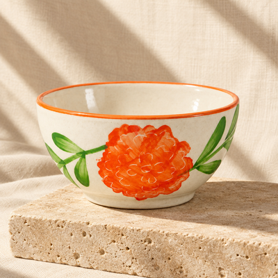 Multipurpose  Marigold Mandi Ceramic Prep & Dip Bowl