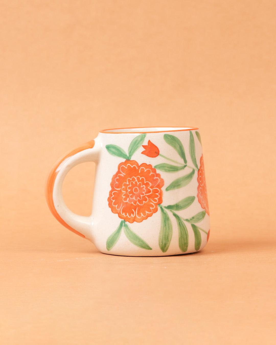 Anaar Mirchi Marigold Orange Mug Combo Set of 4