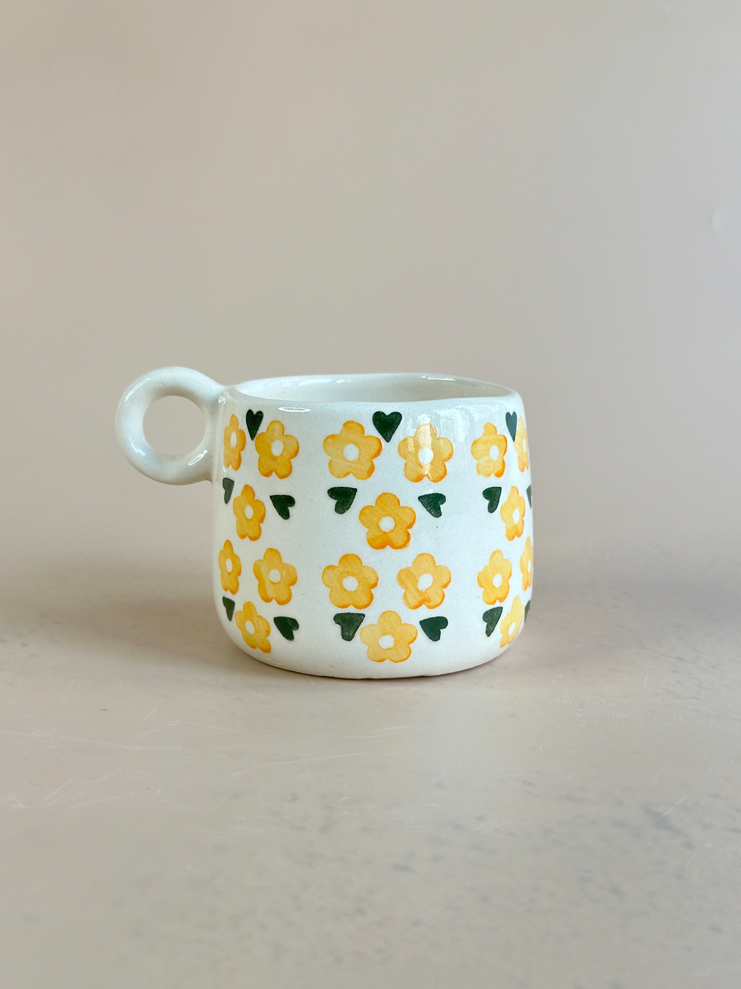 Mini Sunflower Ceramic Cup Nurture India