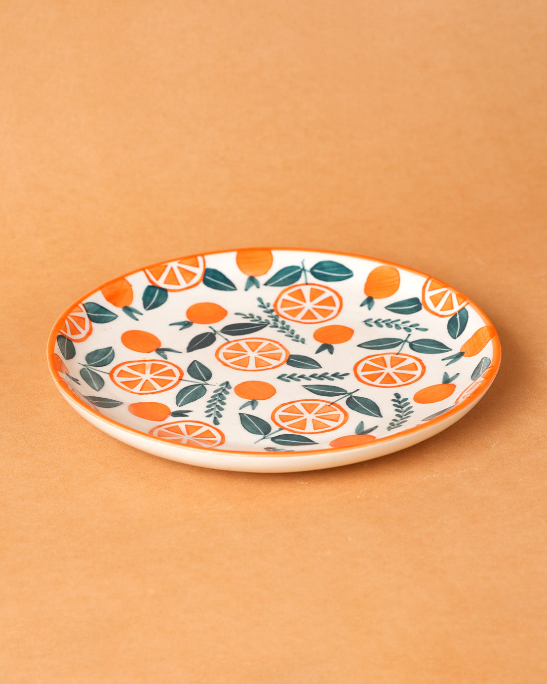 Anaar Mirchi Marigold Orange Plates Combo - Buy 3 Get 1 Free