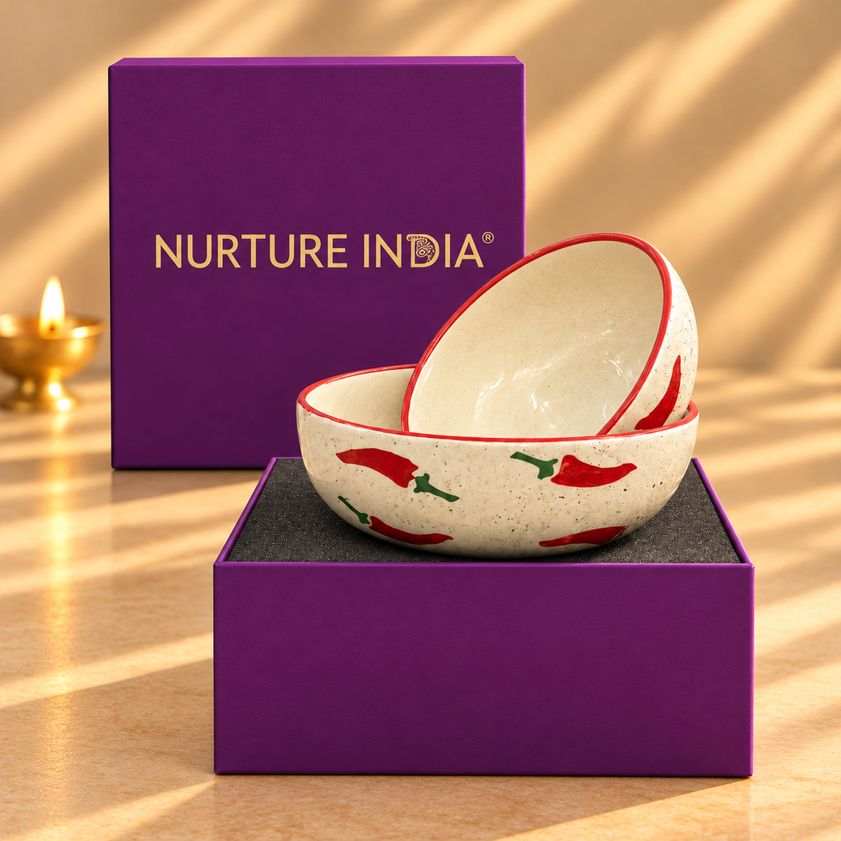 Small and Large Bowl - Gift Box (Purple)