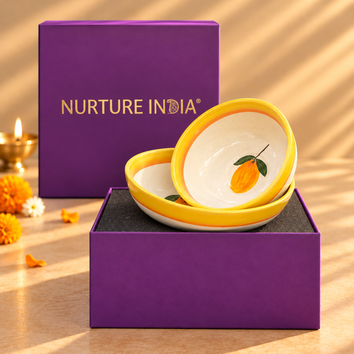Small and Large Bowl - Gift Box (Purple)