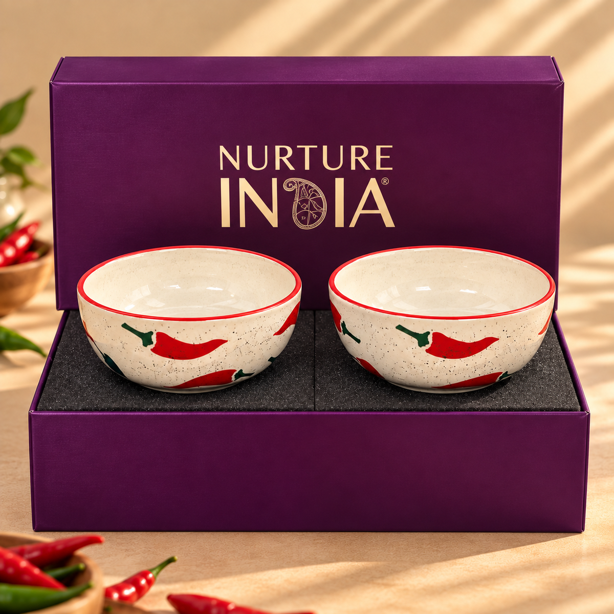 Small Bowls set of 2 - Gift Box (Purple )