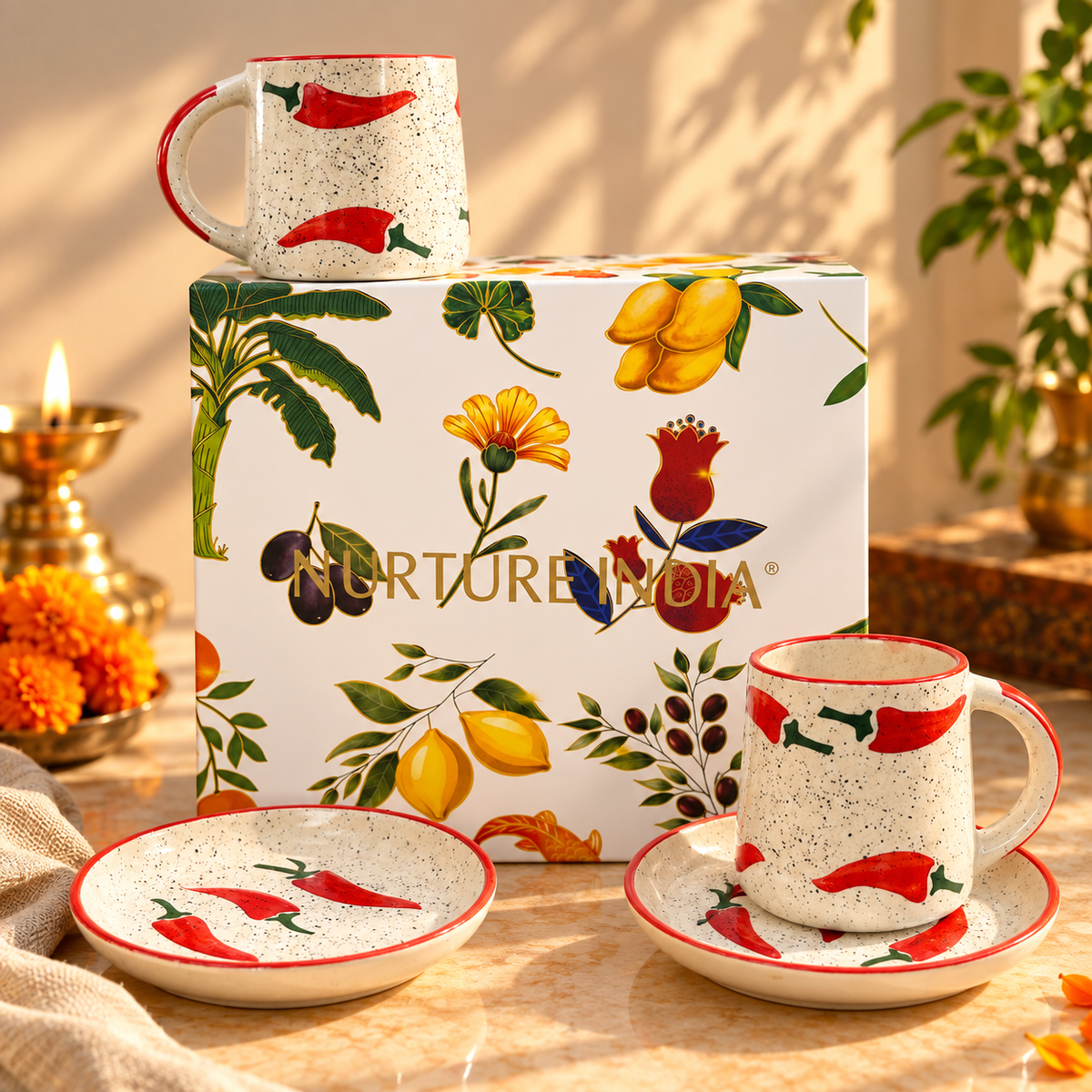 Set of 2 Mugs & 2 Tapas - Hamper