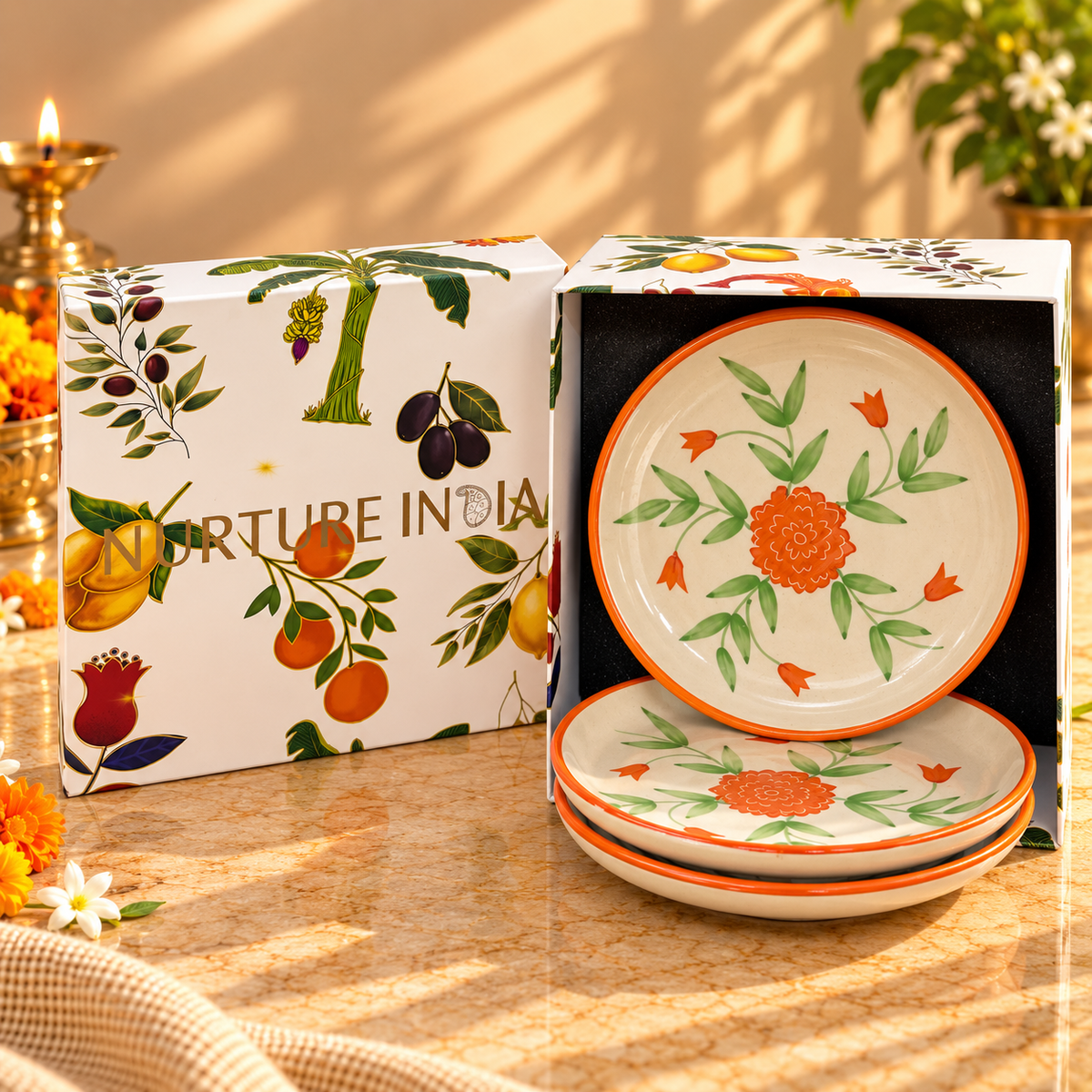Set of 4 Plates - Gift Box