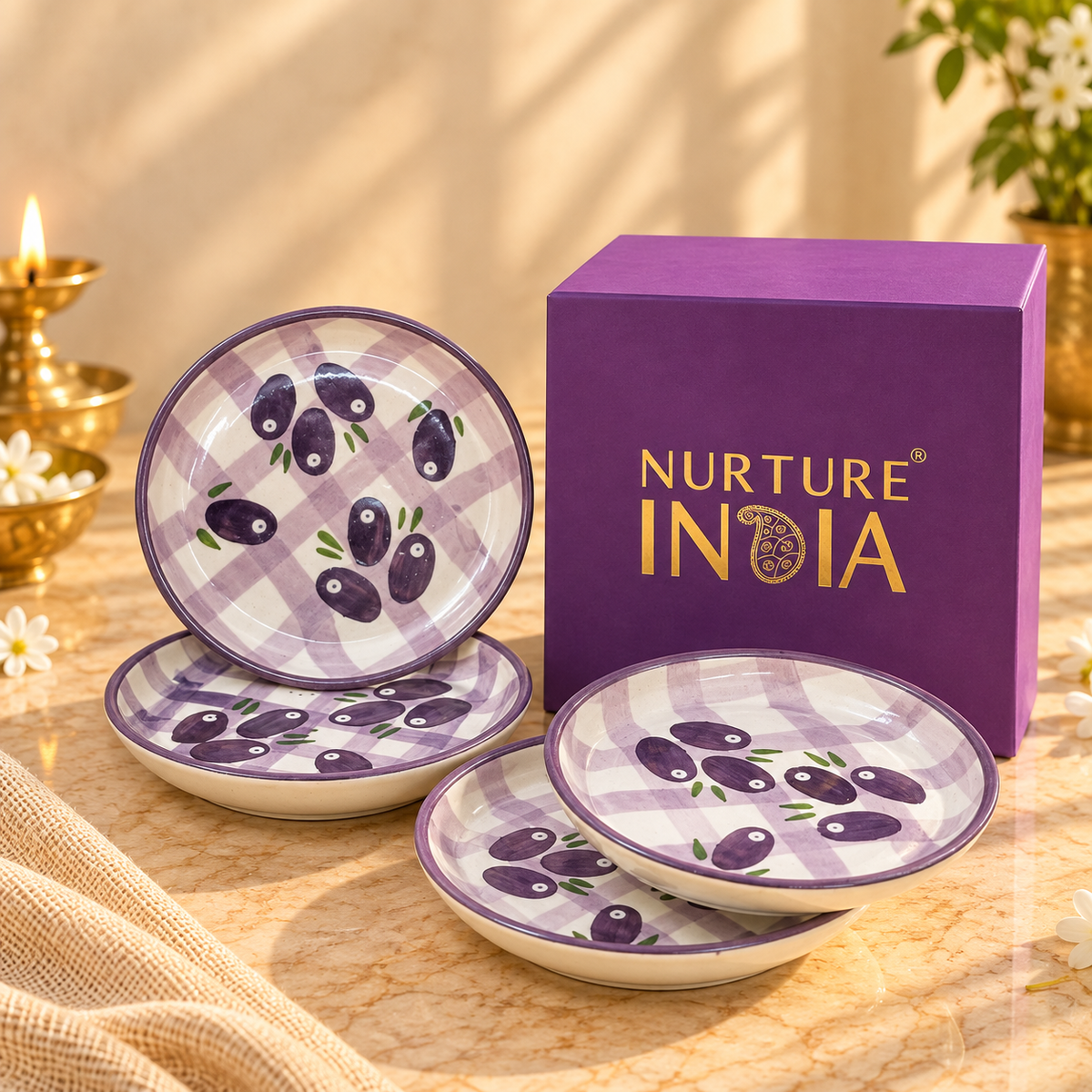 Ceramic Tapas Set of 4 - Gift Box