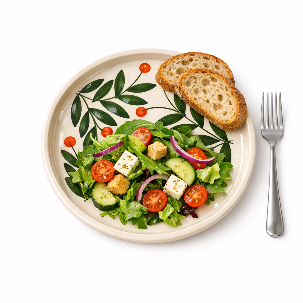 Olive Leaf Ceramic Plates ( 8 Inches )