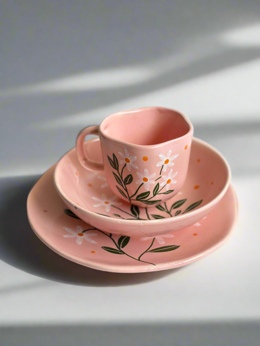 Parijat Postcard Breakfast Set of 3
