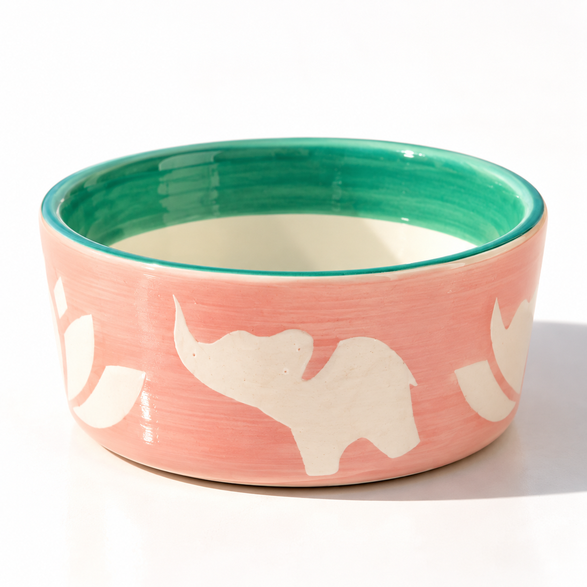 Lucky Lotus Handpainted Ceramic Ramekin Bowls Set of 4 - Pink