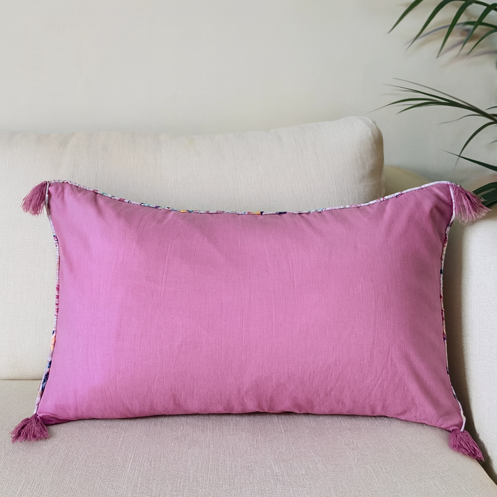 Purple Flower Trail Cushion Cover
