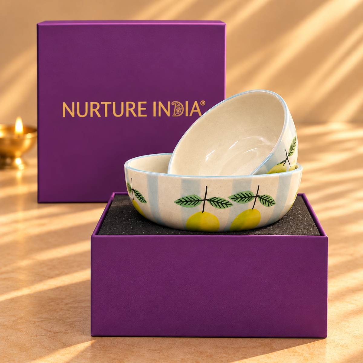 Small and Large Bowl - Gift Box (Purple)