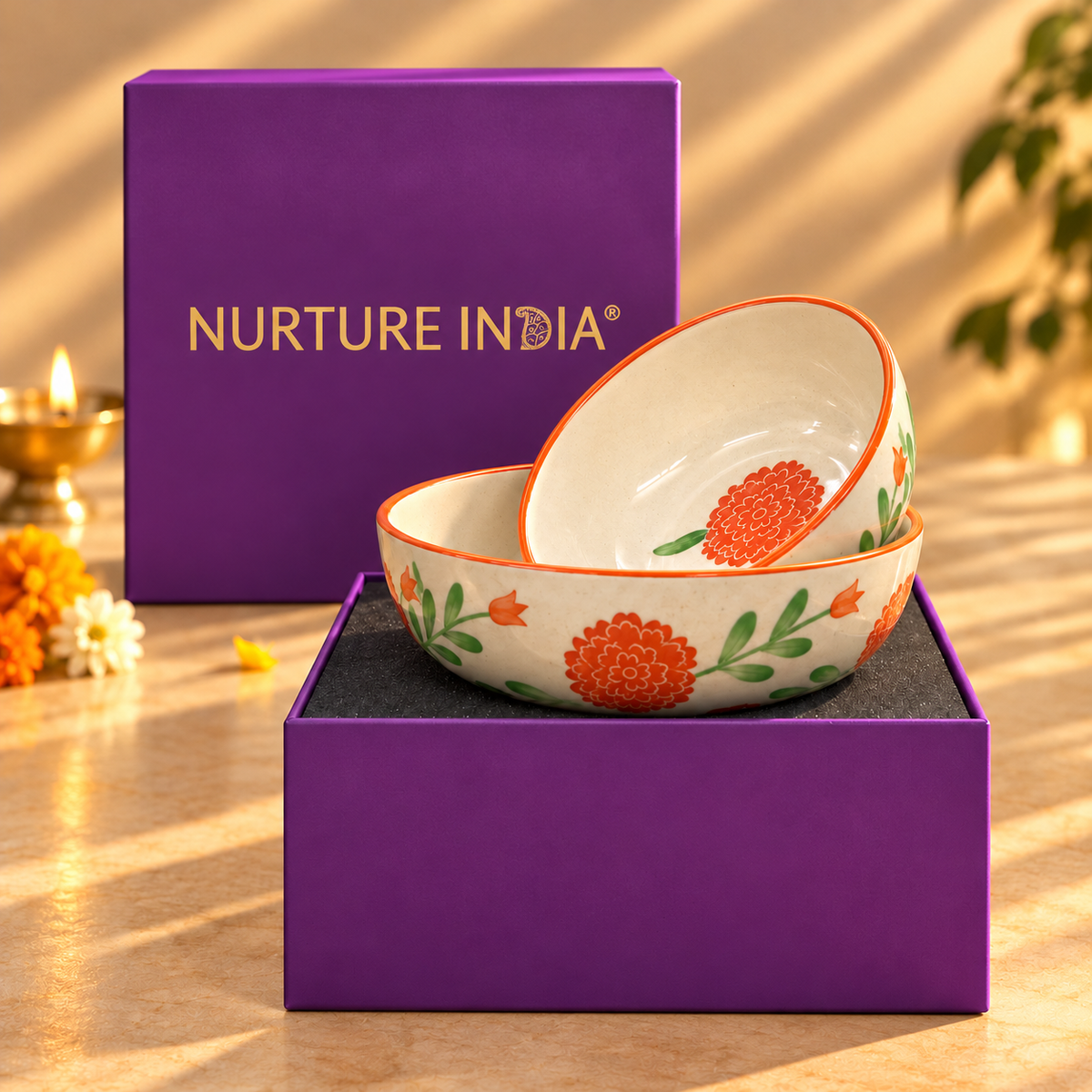 Small and Large Bowl - Gift Box (Purple)