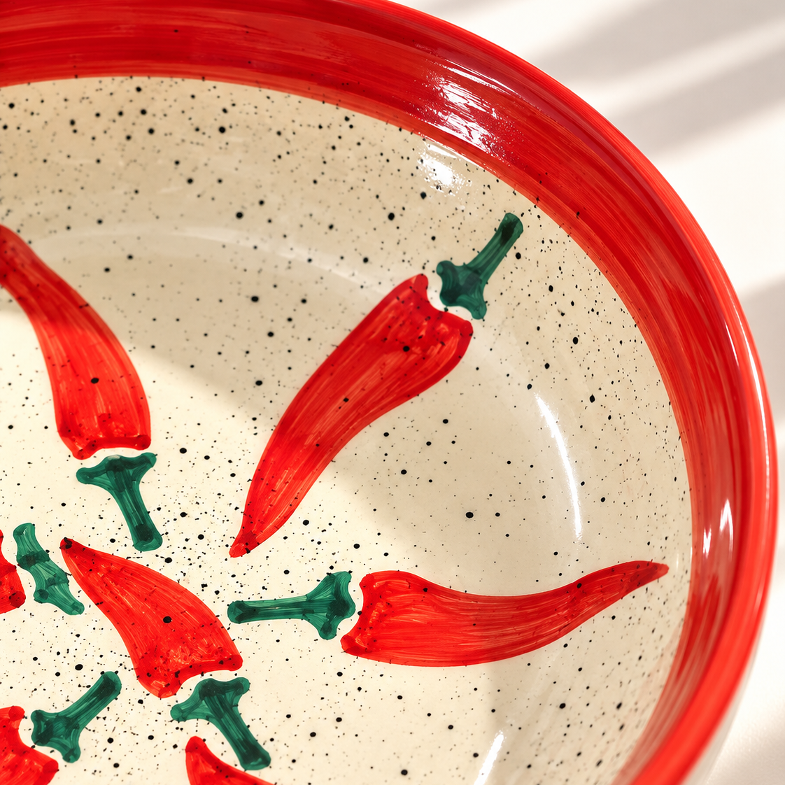 Keep It Spicy Ceramic Shallow Bowl - Large (7.5 x 2 Inches)