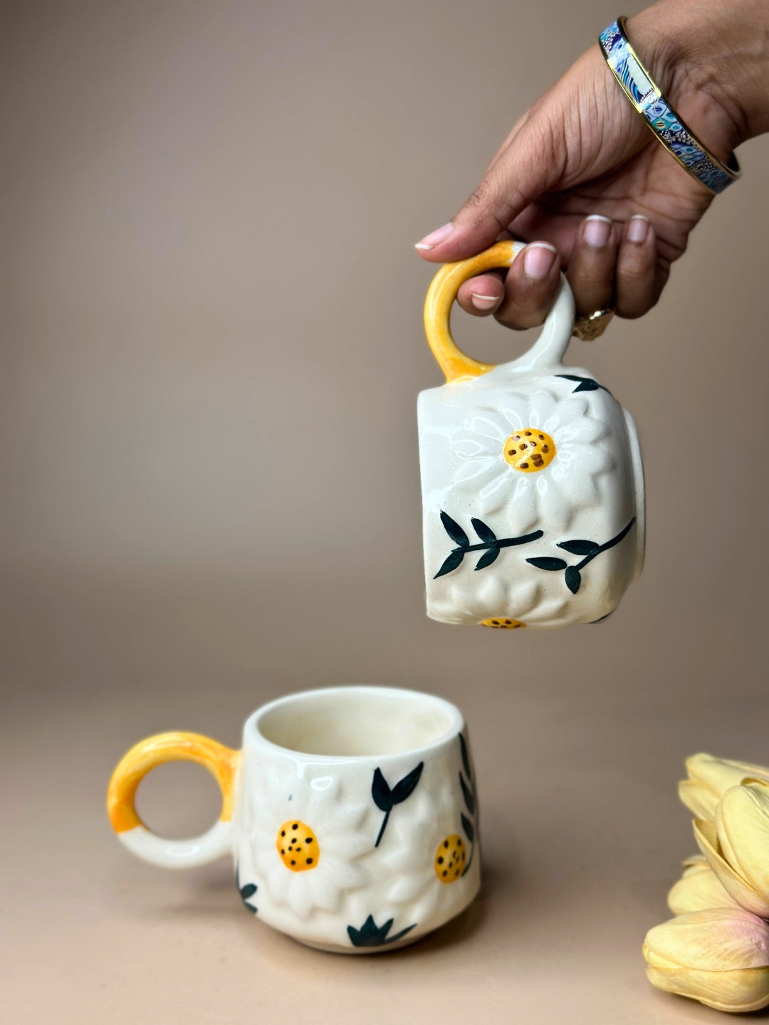 Sunflower_Ceramic_Cups3 Nurture India