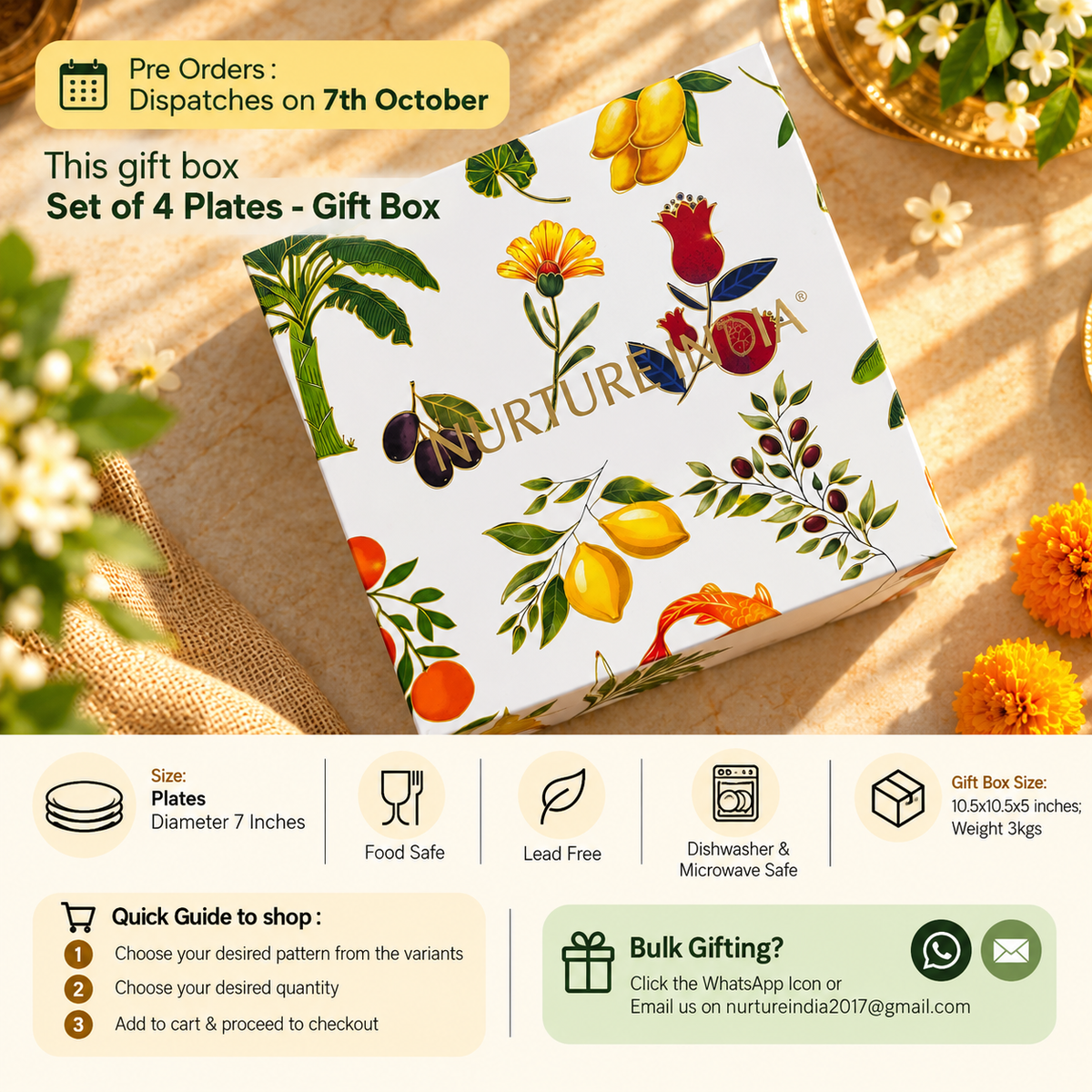 Set of 4 Plates - Gift Box