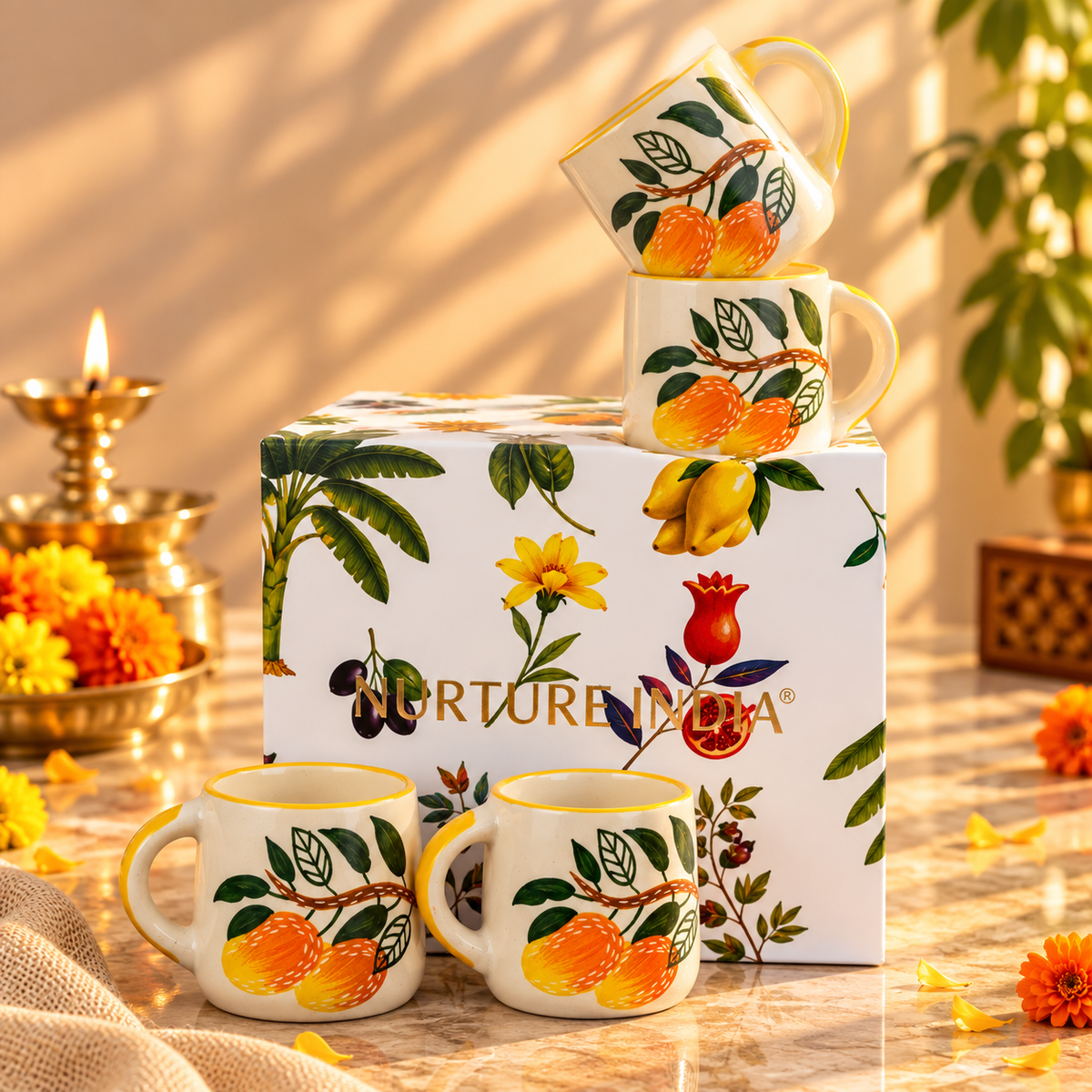 Set of 4 Mugs - Gift Hamper