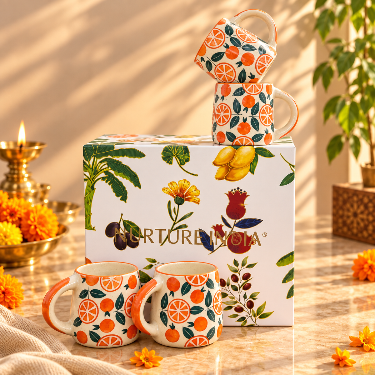Set of 4 Mugs - Gift Hamper