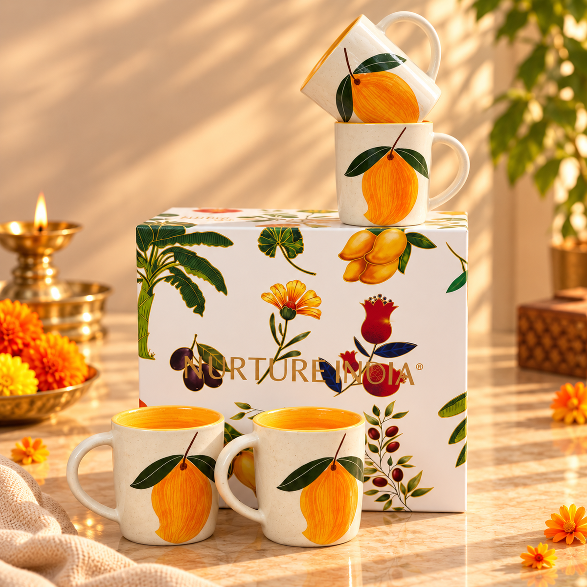 Set of 4 Mugs - Gift Hamper