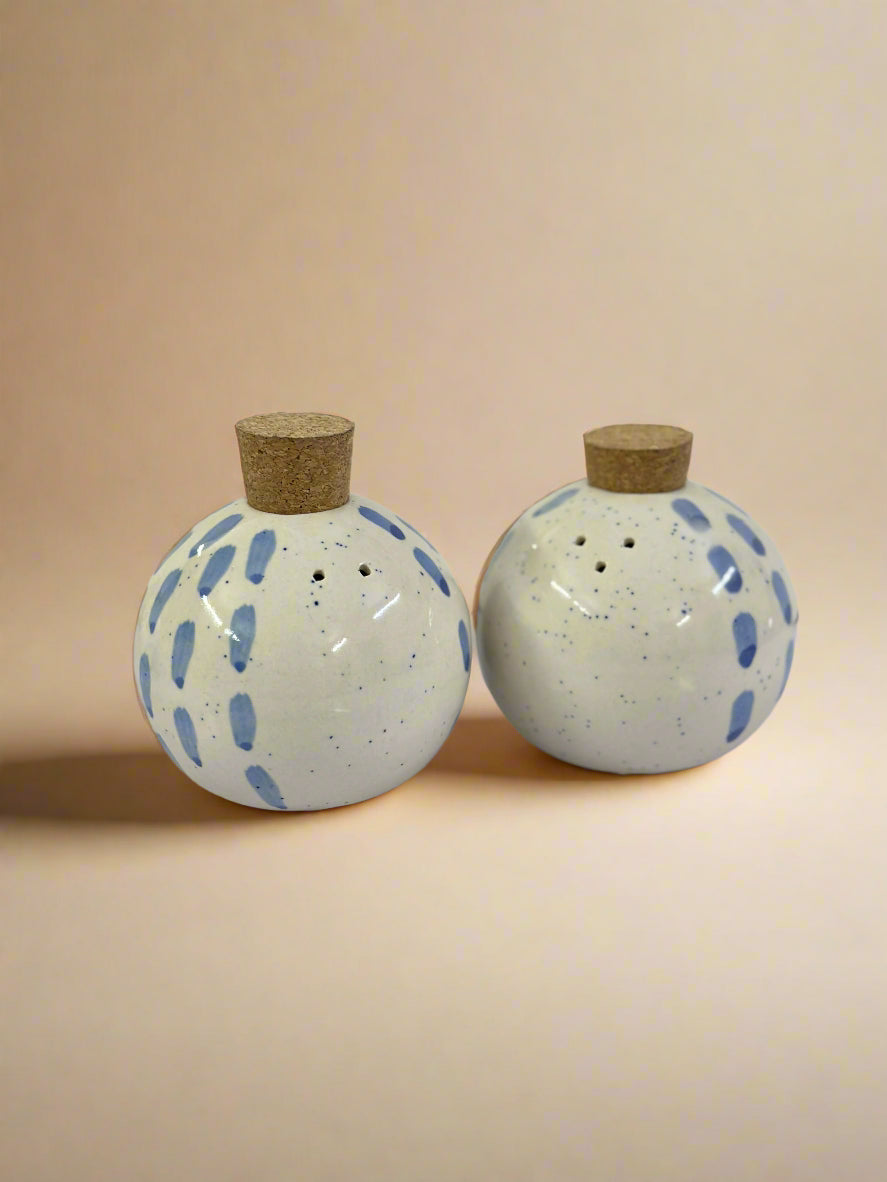 Blue Dot Dash Salt & Pepper Shaker
