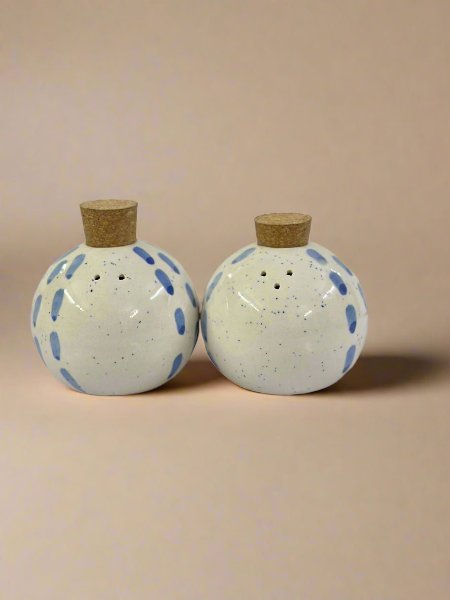 Blue Dot Dash Salt & Pepper Shaker