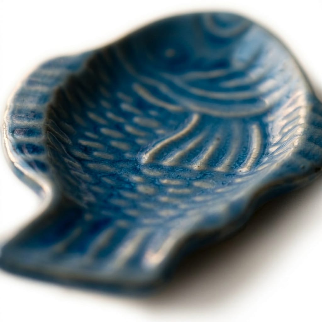 Blue Ocean Ceramic Stoneware Fish Platters - Set of 2