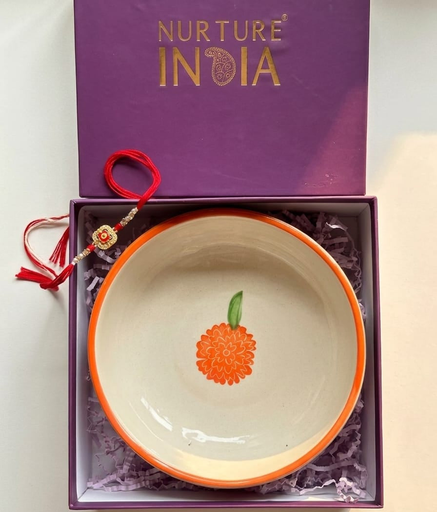 Marigold Mandi Handpainted Ceramic Bowl Hamper