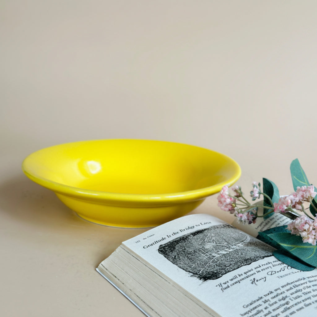 Yellow Pasta Plates  Nurture India