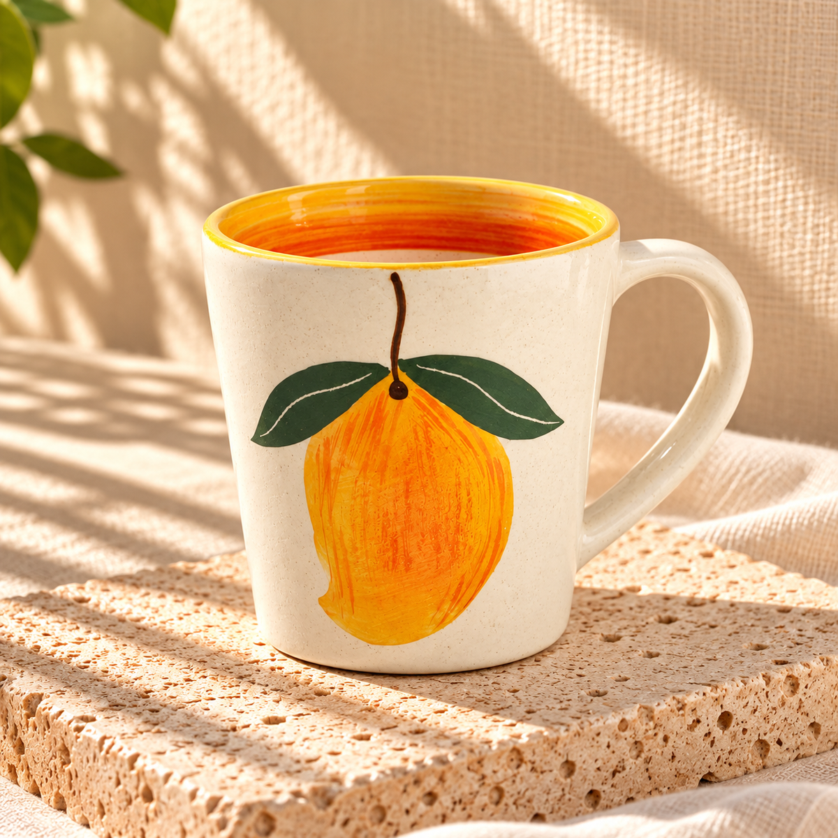 Aam Bagaan Handpainted Ceramic Mug (300 ml )