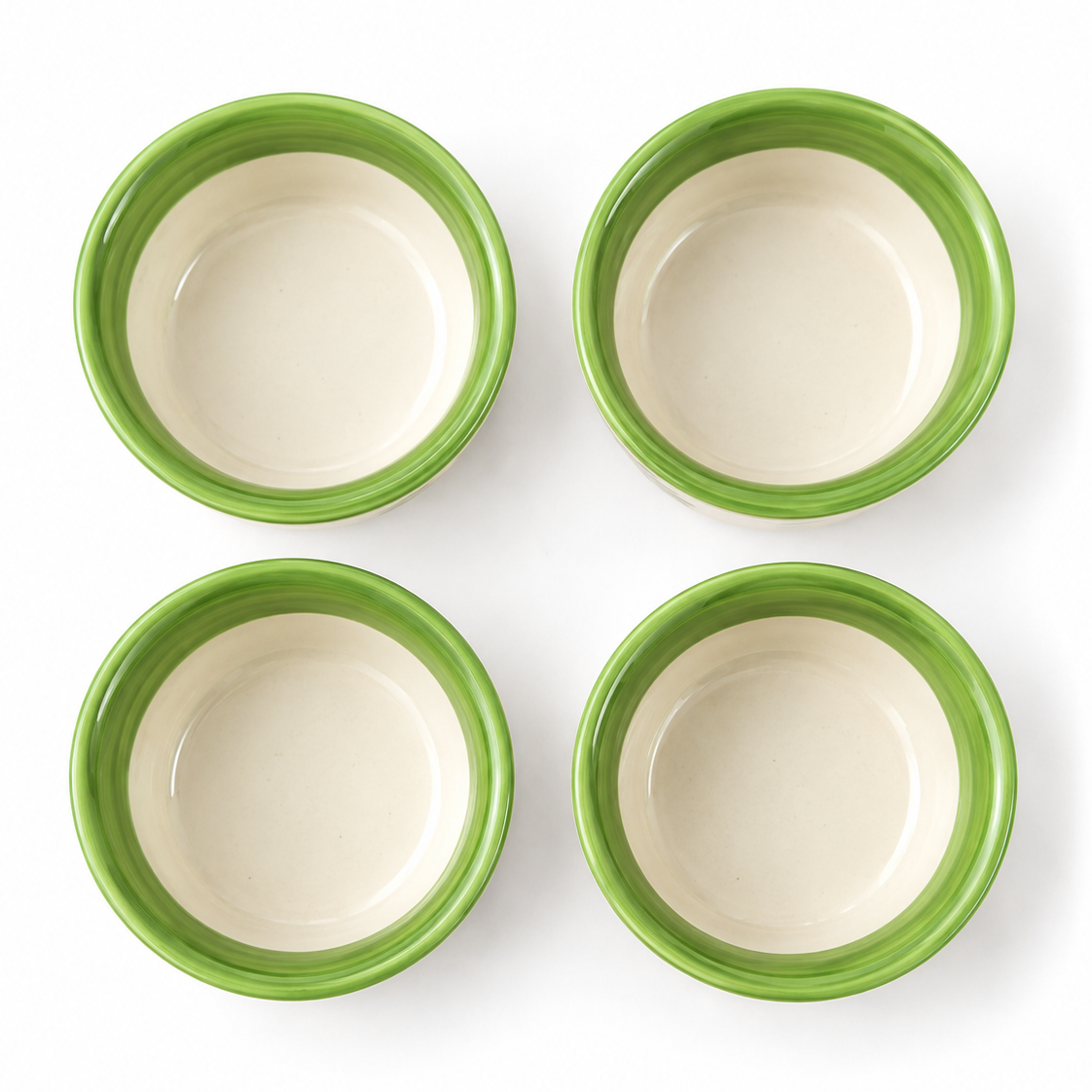 Banana Bloom  Handpainted Ramekin Bowl Set of 4