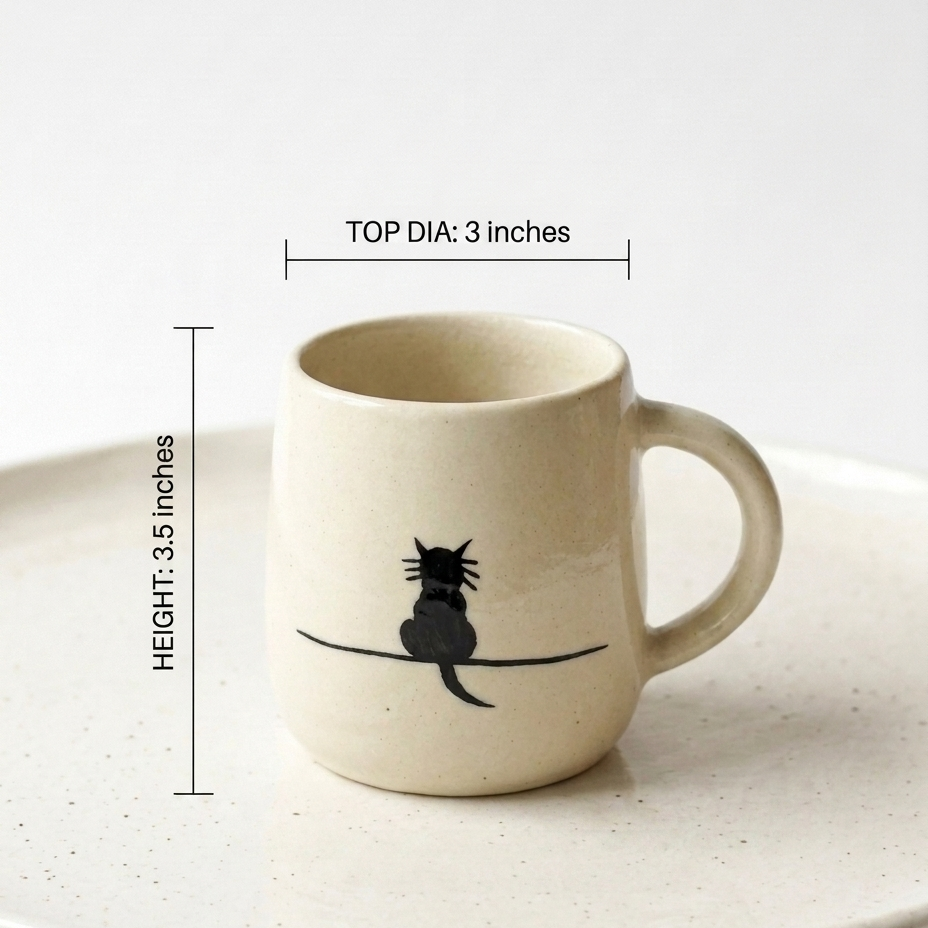 Black Cat Ceramic Mug (250ml)