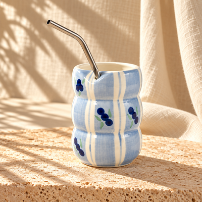 Blue Berry Ceramic Glass