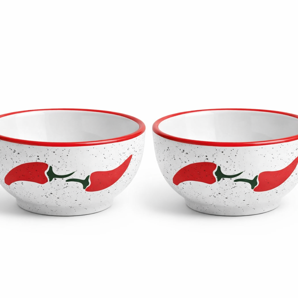 Multipurpose Keep It Spicy Ceramic Prep & Dip Bowl
