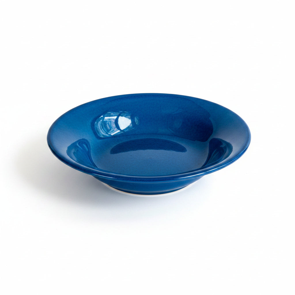 dark blue ceramic pasta plate nurture india