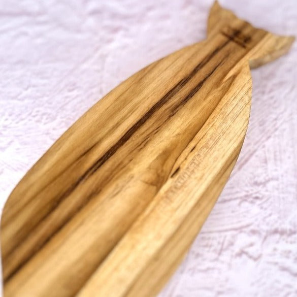 Fish-Shaped Teak Wood Platter - Nurture India