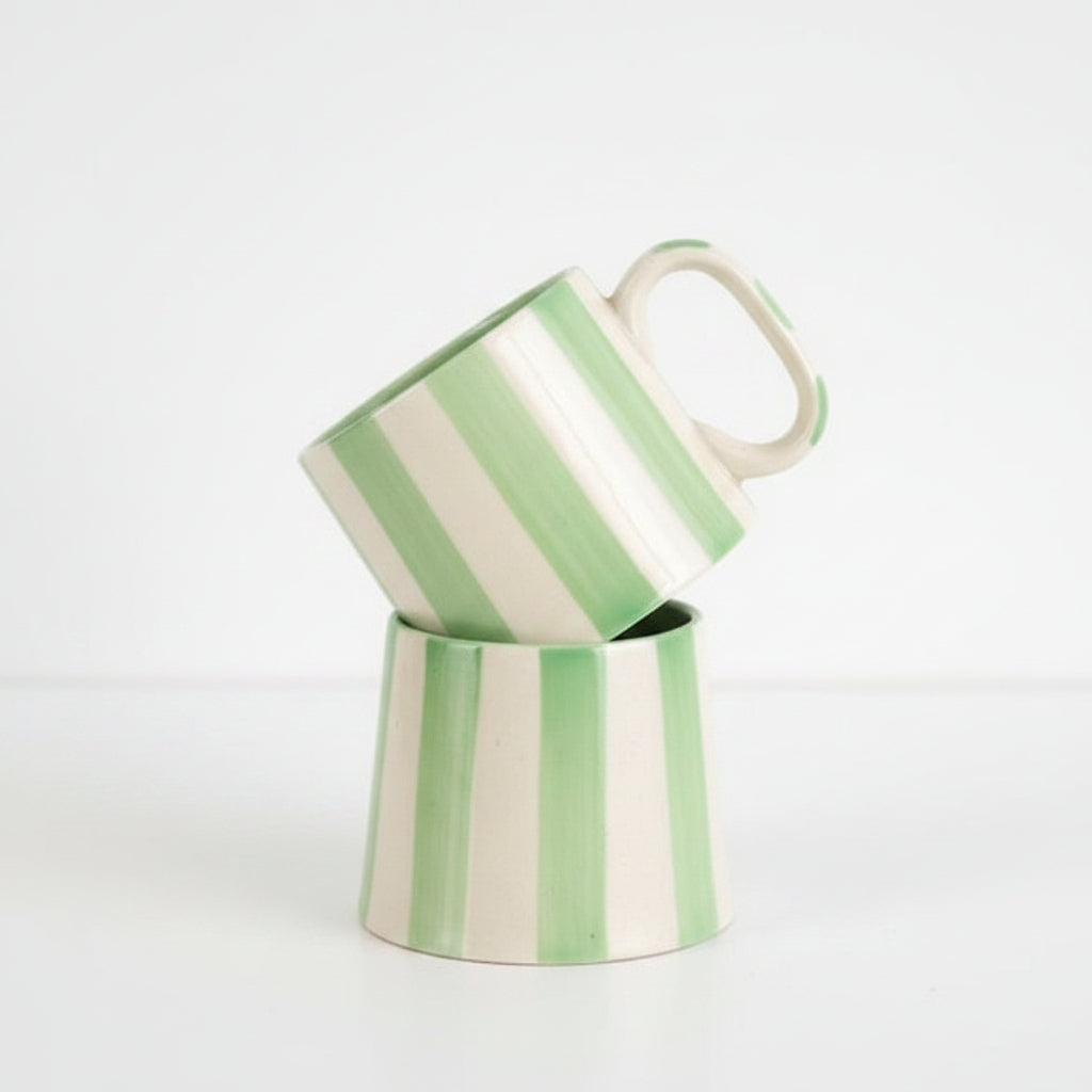 Gorgeous Green Ceramic Coffee Cup - 220ml - Nurture India