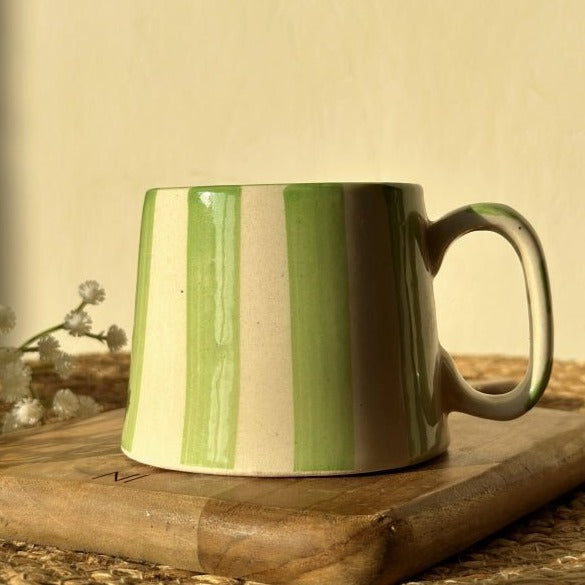 Gorgeous Green Ceramic Coffee Cup - 220ml - Nurture India