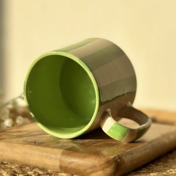 Gorgeous Green Ceramic Coffee Cup - 220ml - Nurture India